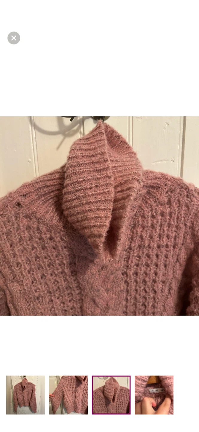 Gentle Fawn XS Pink Turtleneck Sweater - photo 3