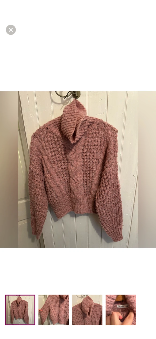 Gentle Fawn XS Pink Turtleneck Sweater