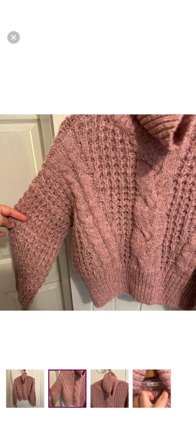Gentle Fawn XS Pink Turtleneck Sweater - photo 2