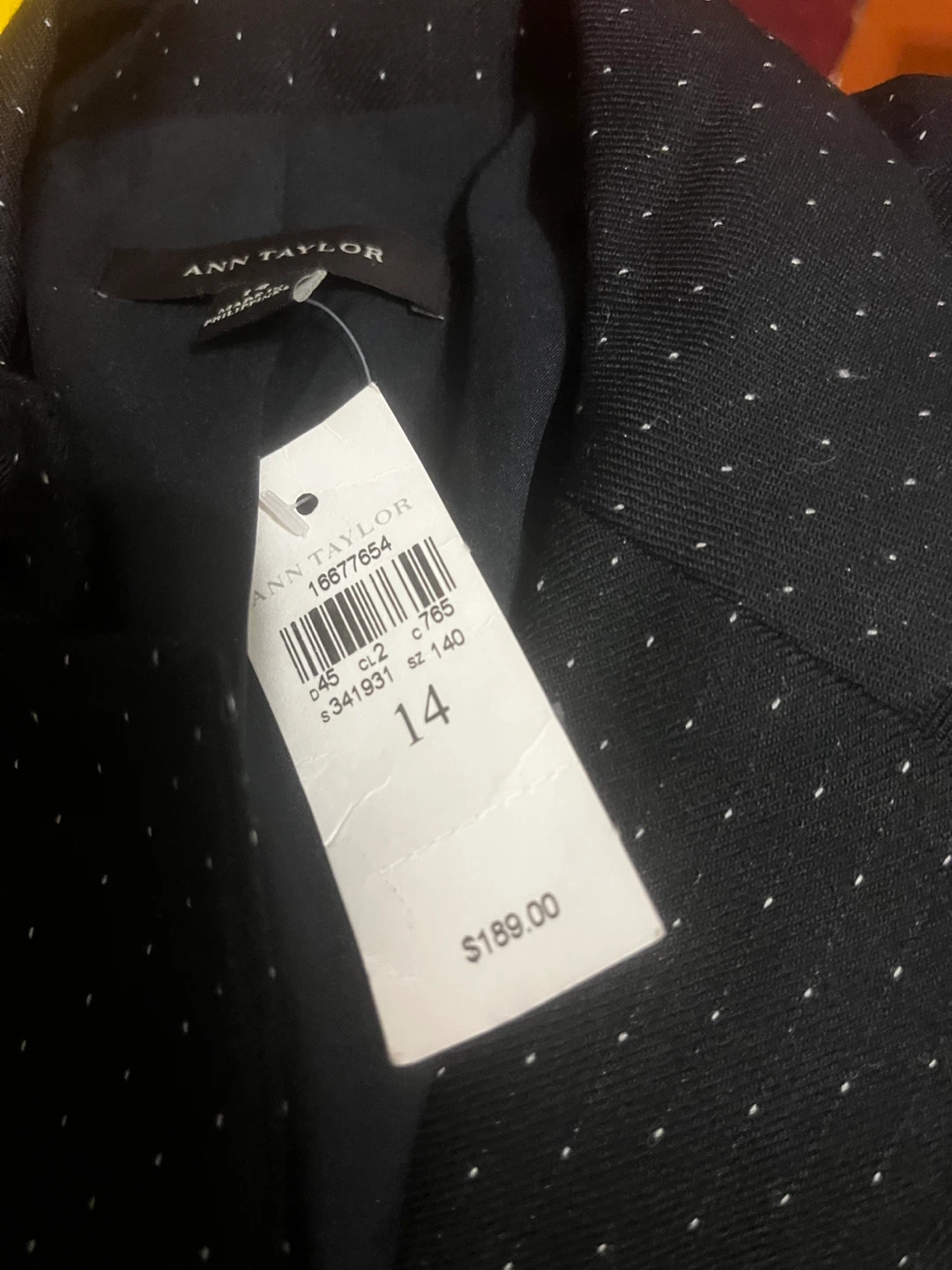 Ann Taylor Black Polka Dot Blazer - Size 14 - photo 2