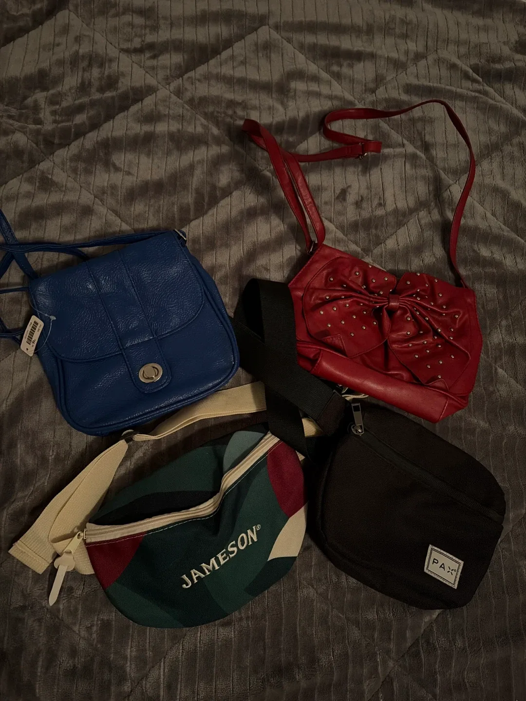 Assorted Purses: Jameson, PAX, Blue & Red