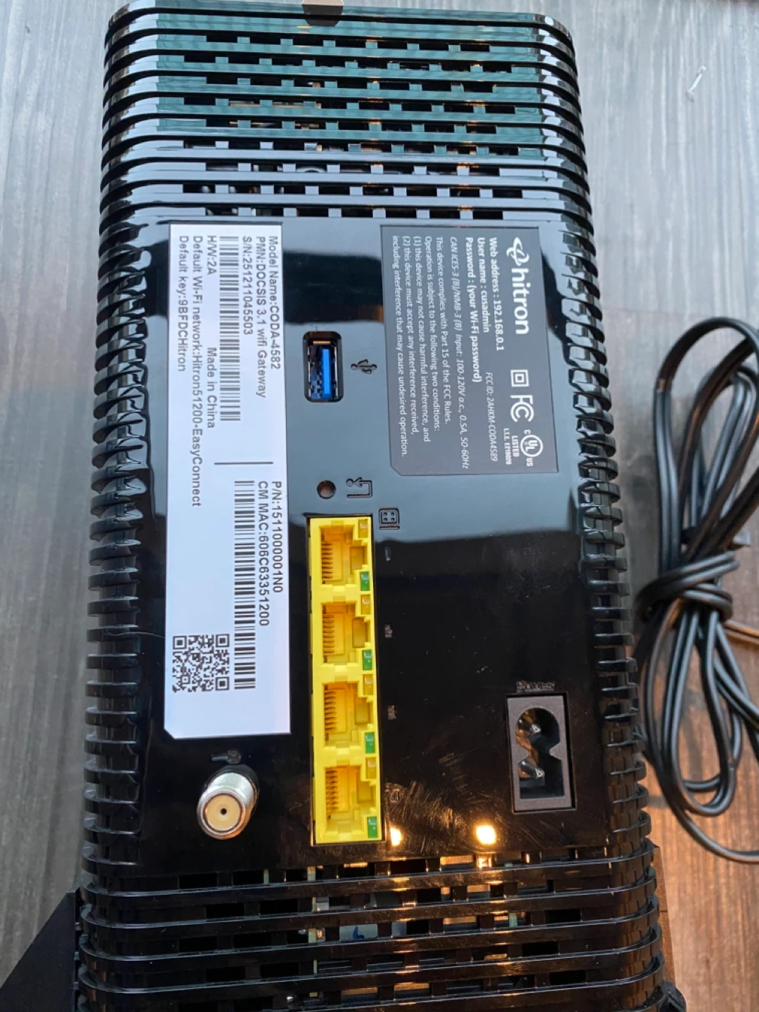 Hitron CODA-4582 Modem - photo 2