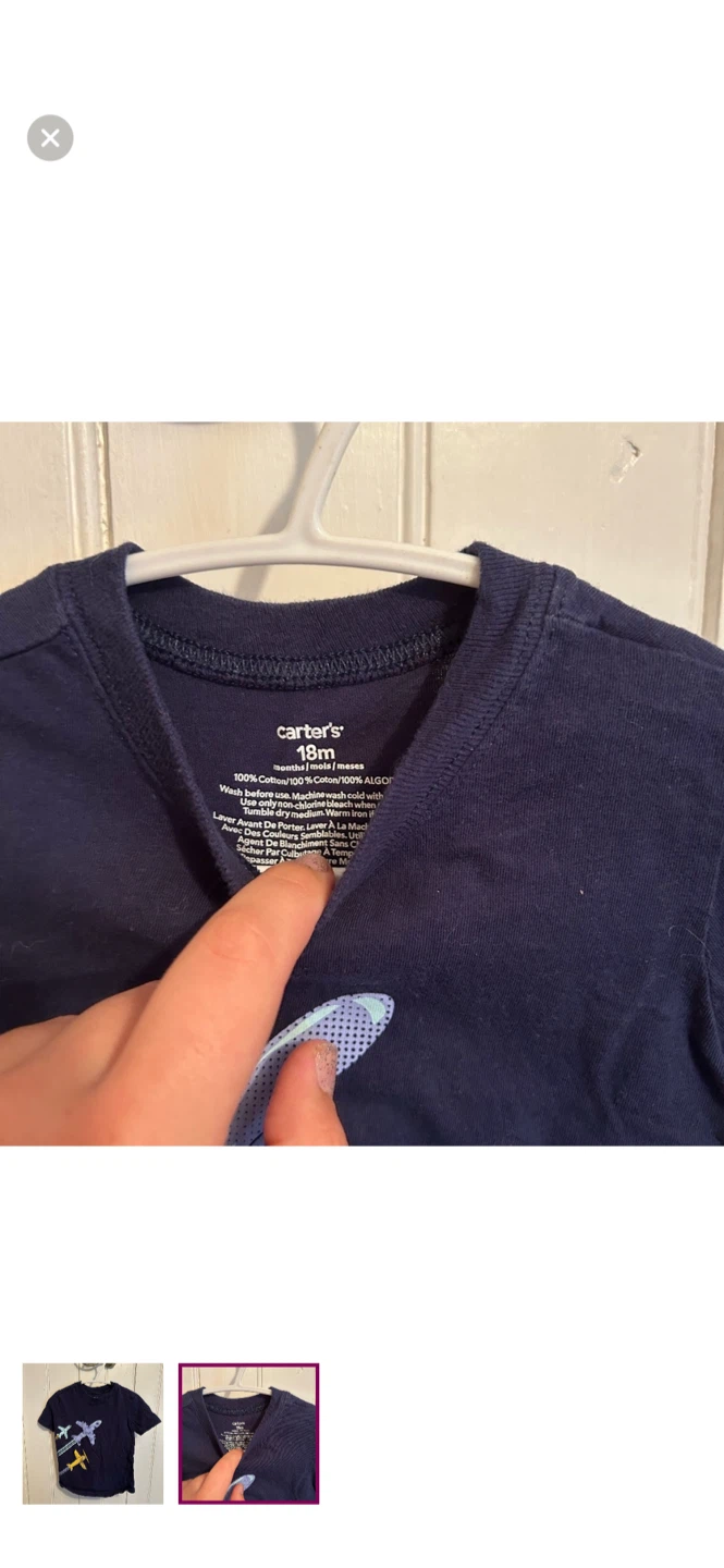 Carter's 18M Navy Airplane T-Shirt - photo 2