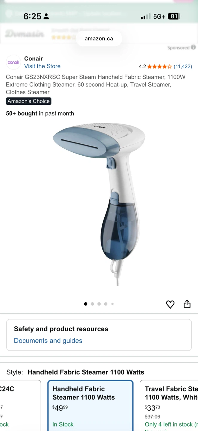 Conair Handheld Fabric Steamer - photo 5
