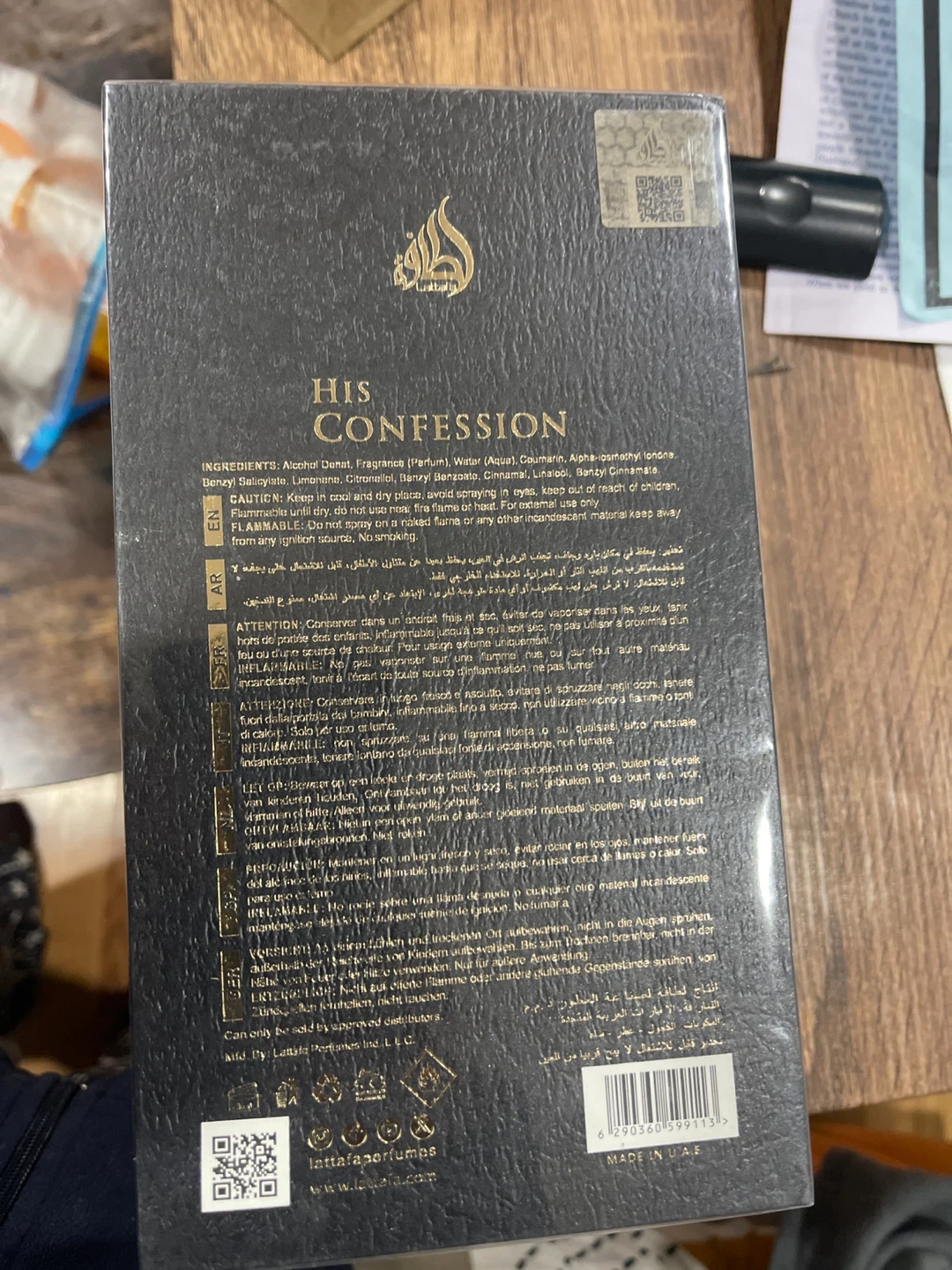 Lattafa His Confession 100ml Eau de Parfum - New - photo 2