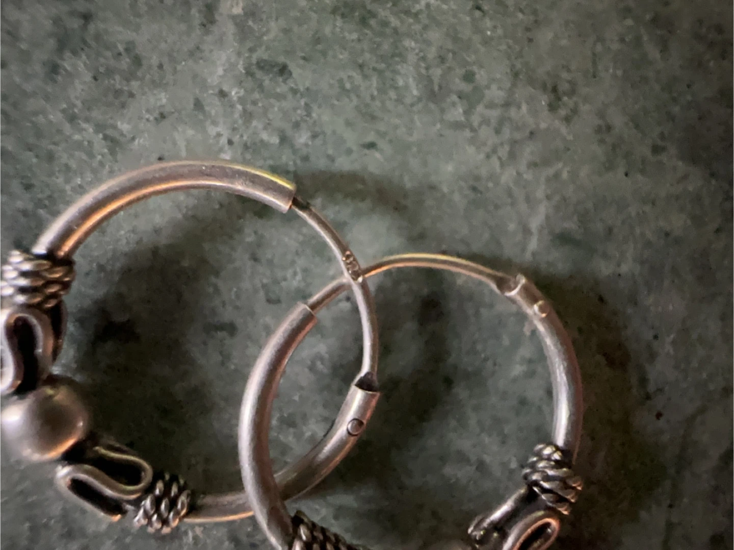 Silver Bali Hoop Earrings - photo 3
