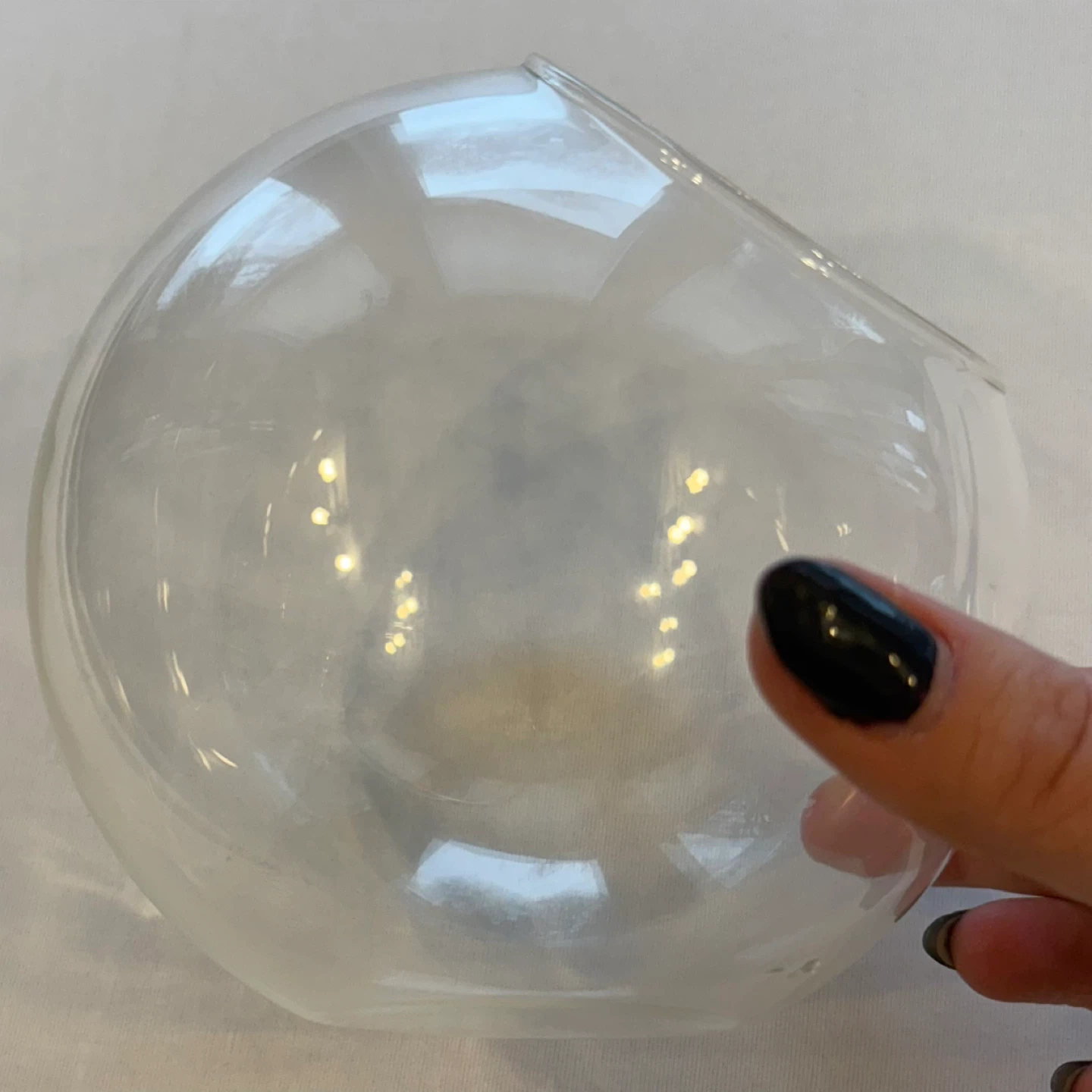 Clear Glass Bubble Terrarium Vase with Off Center Side Opening - photo 4