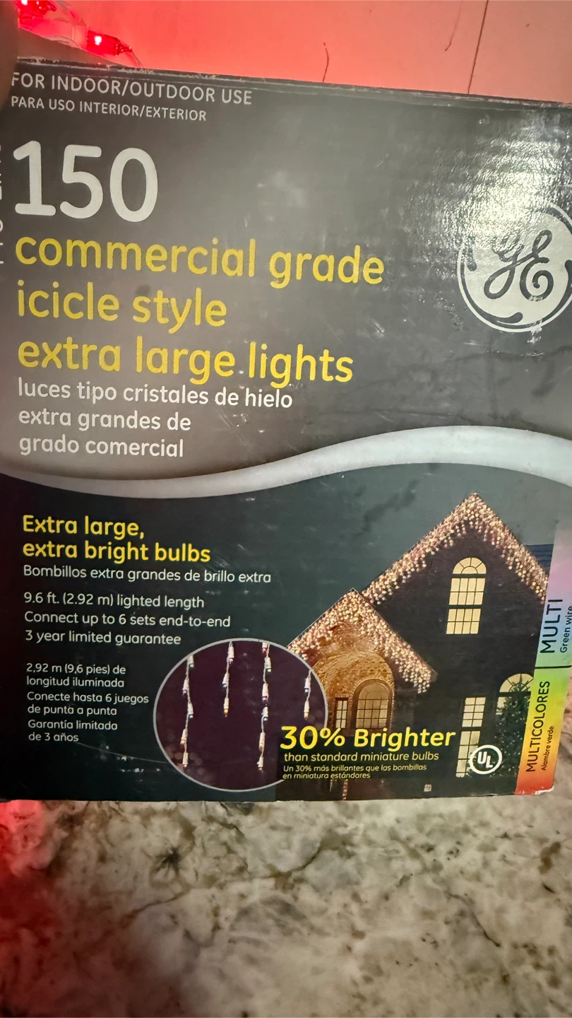 New GE 150 Commercial Grade Icicle Lights - photo 3