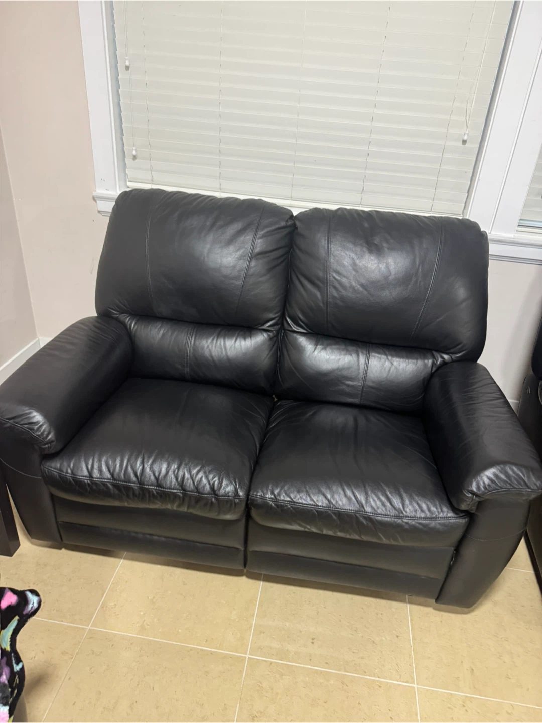 Black Leather Recliner Chair & Sofa Set - photo 4