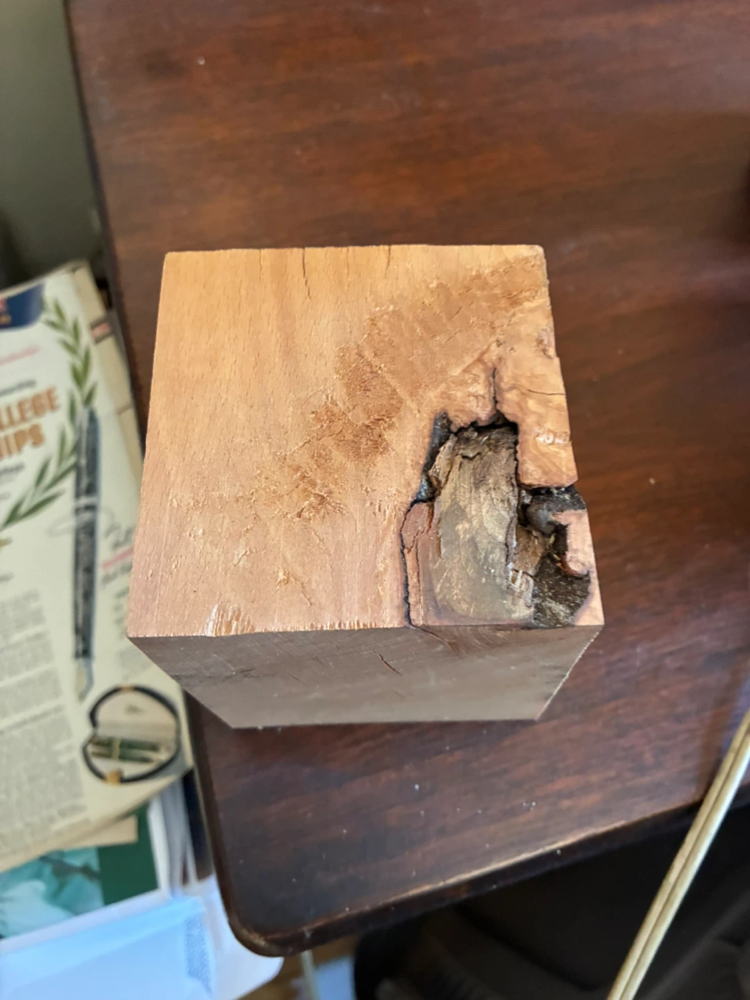 $5  Figured wood paperweight Knick knack East York - photo 2