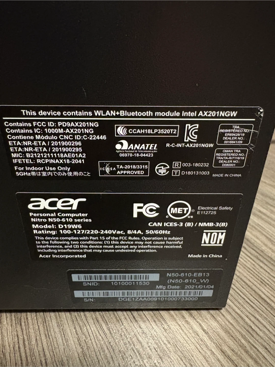 Acer Nitro N50-610 Gaming PC - Intel Core i7, GeForce GTX