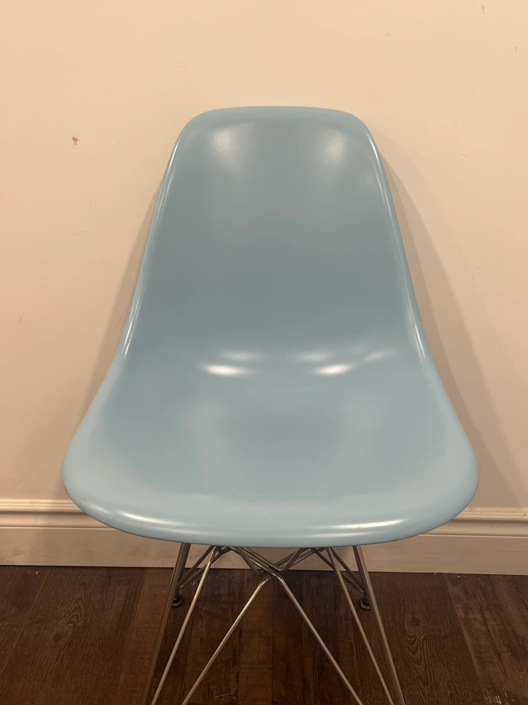 Eames Style Molded Plastic Chair - Blue