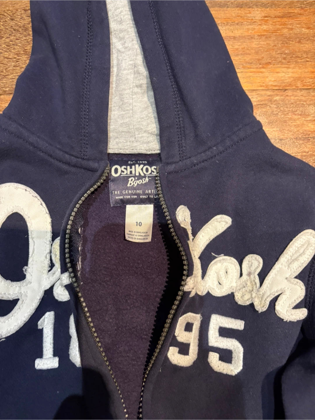 OshKosh B'gosh Navy Hoodie Size 10 - photo 2