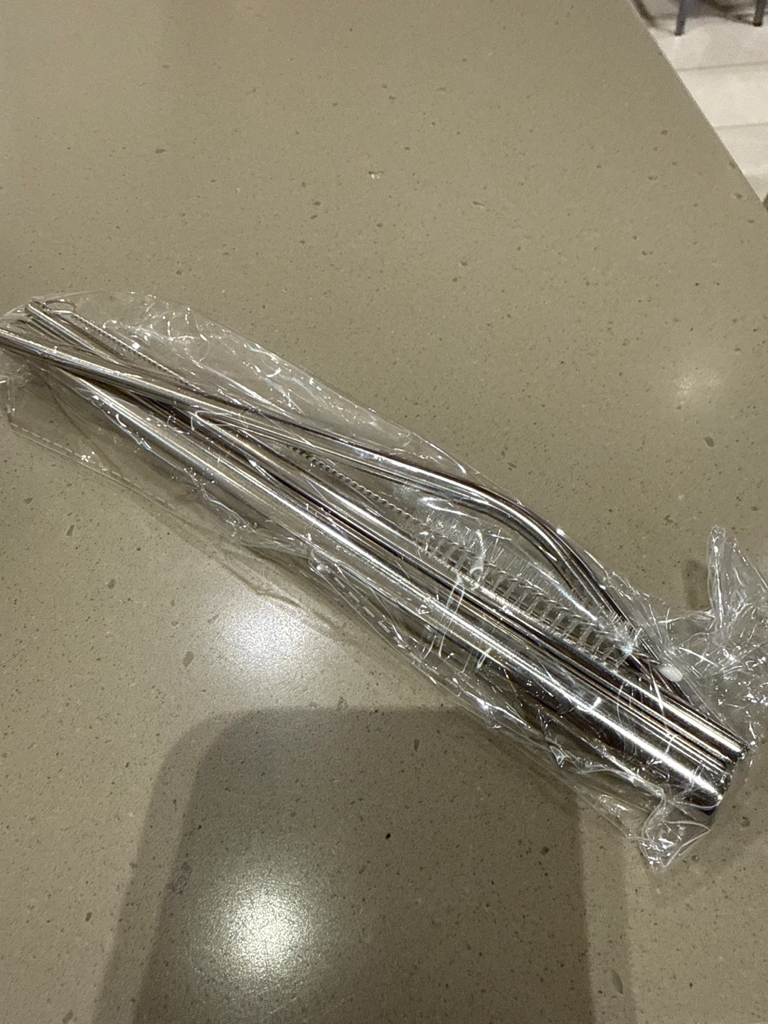 New Stainless Steel Straws 3 Set w brush