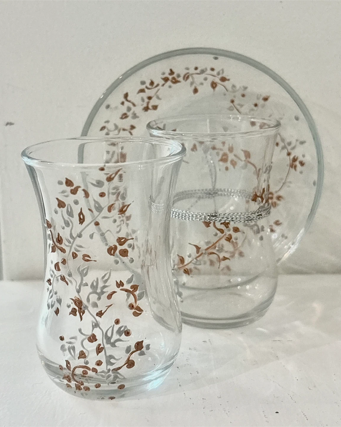 Turkish Tea Glasses & Saucers (4 Sets)