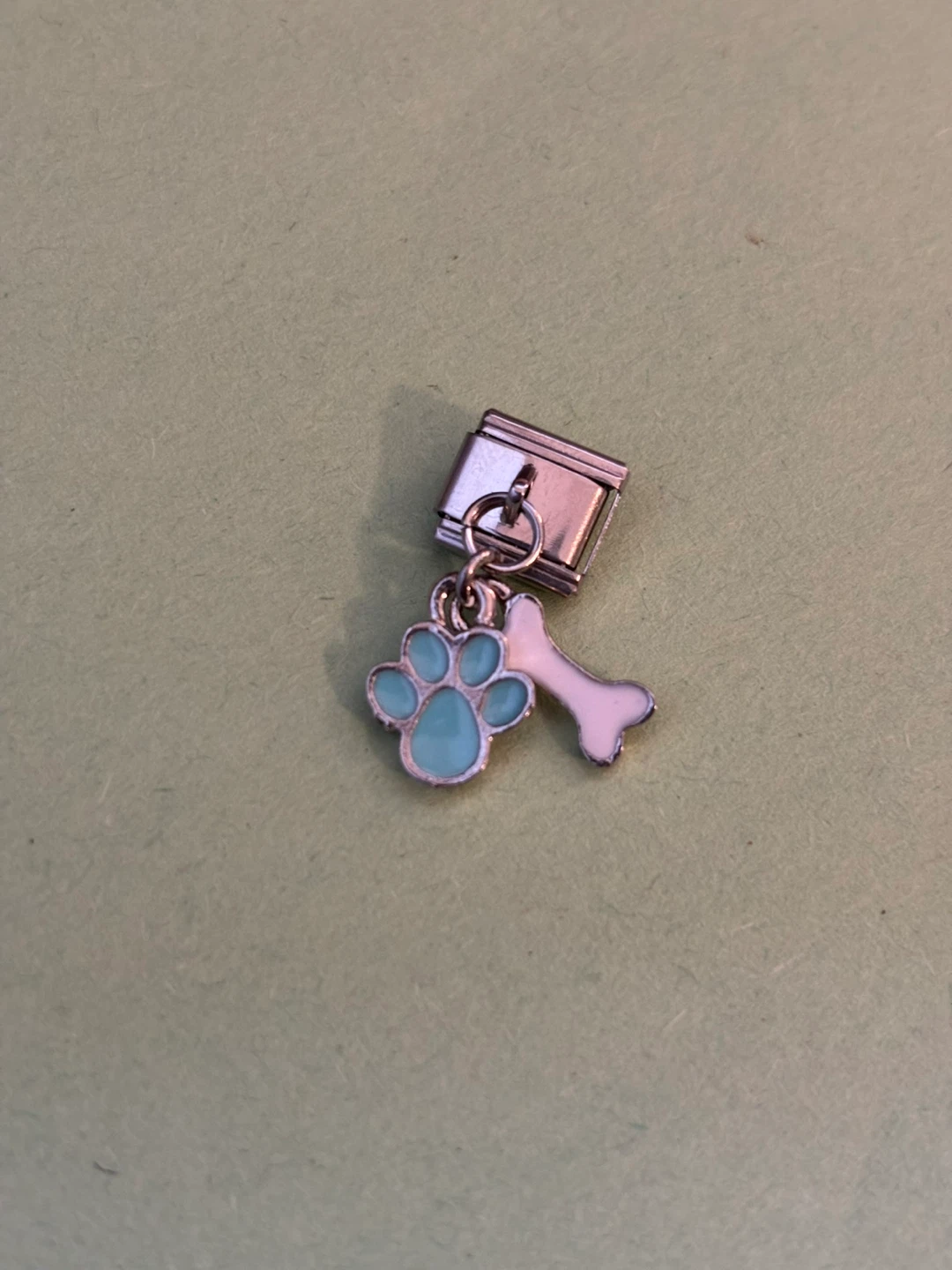 Stainless Steel Paw & Bone Charm - photo 2