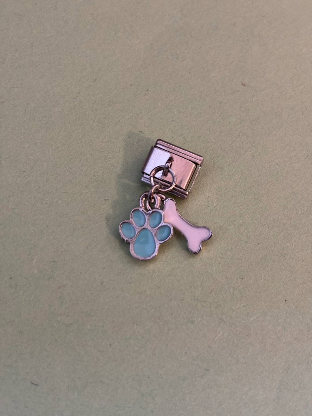 Stainless Steel Paw & Bone Charm - photo 3