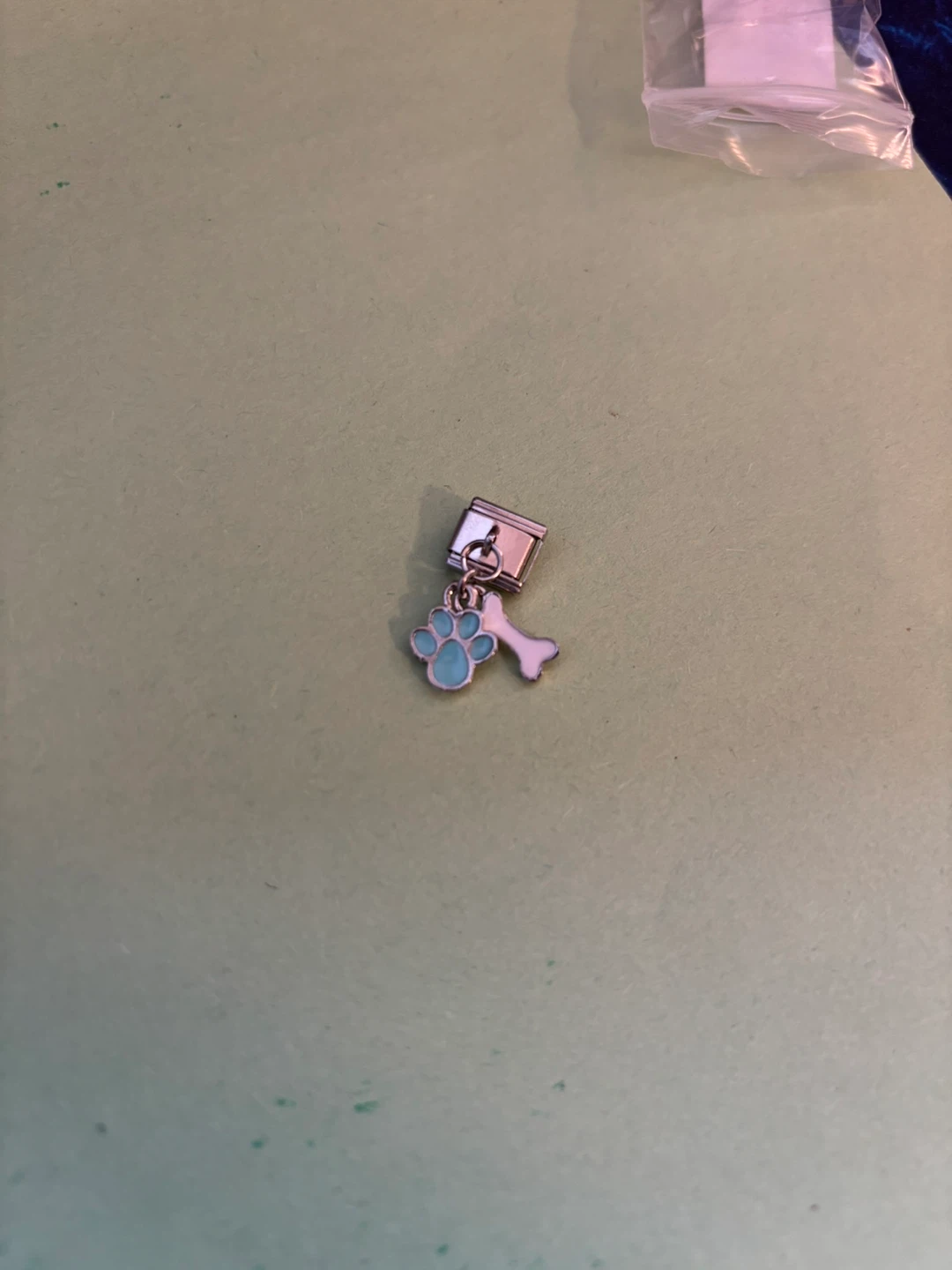Stainless Steel Paw & Bone Charm