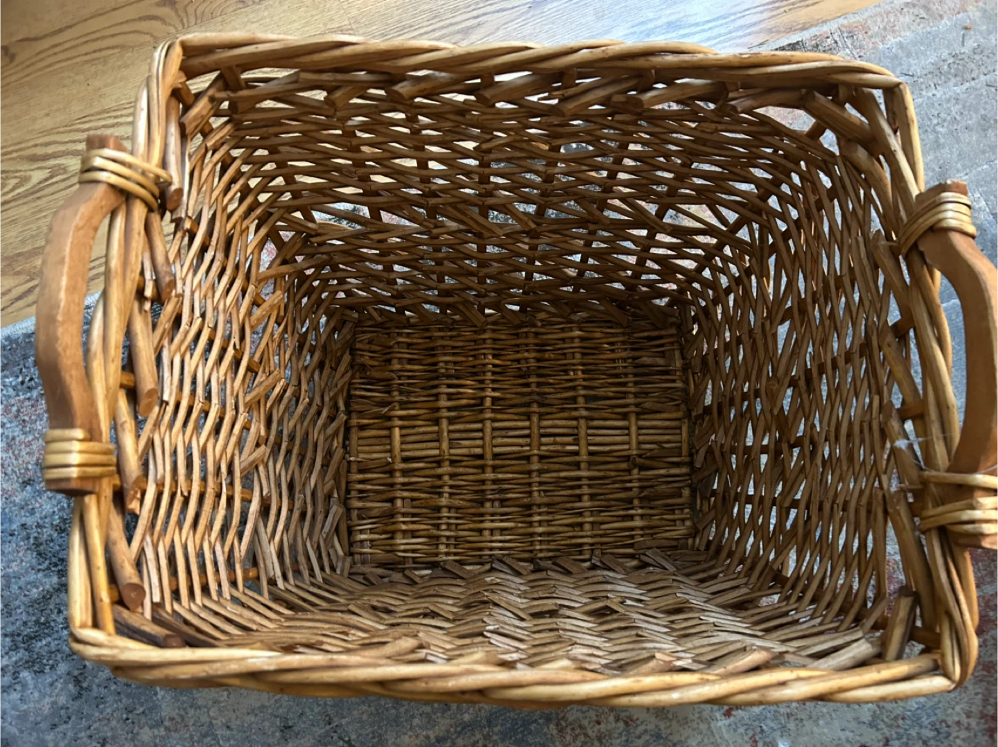 Wicker Basket with Handles - photo 2
