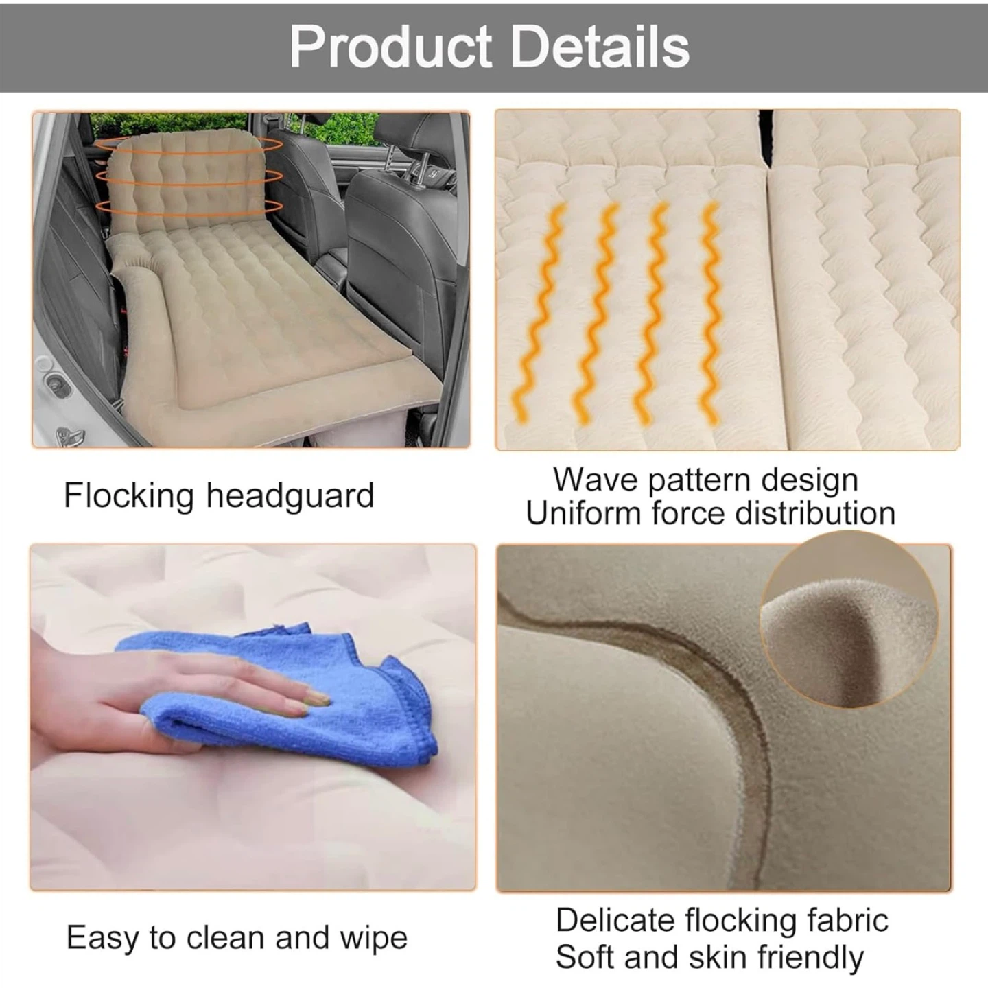 SUV Air Mattress,Camping Car Mattress/Car Bed with Electric Pump - photo 2