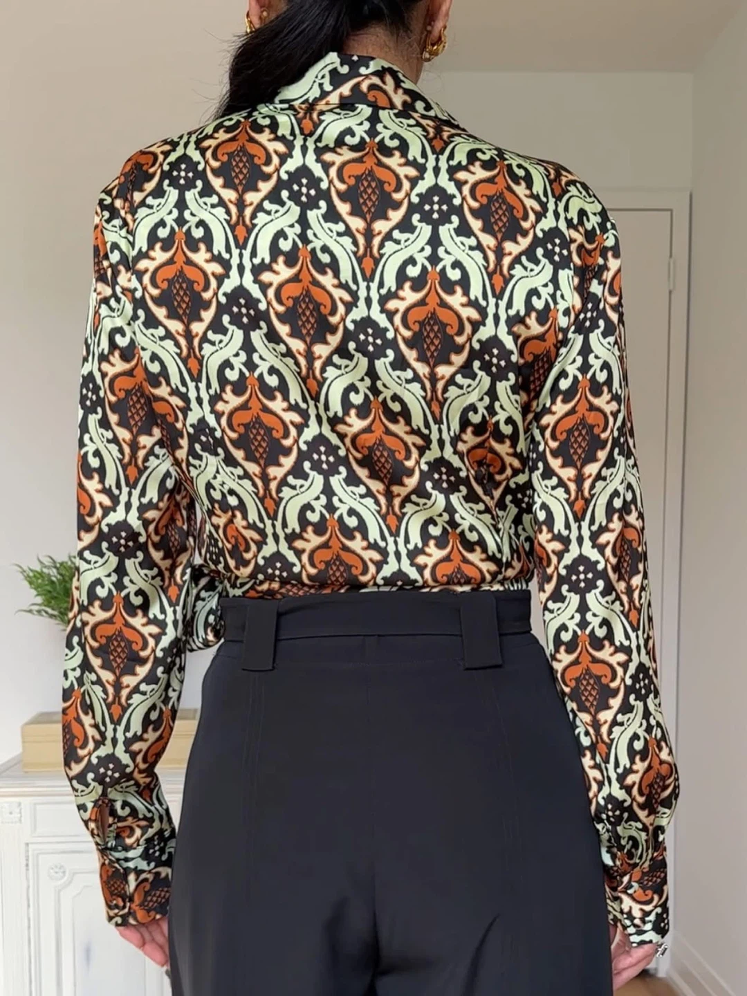 Imperial Fashion Italy Bohemian Satin Crossover Blouse - photo 5