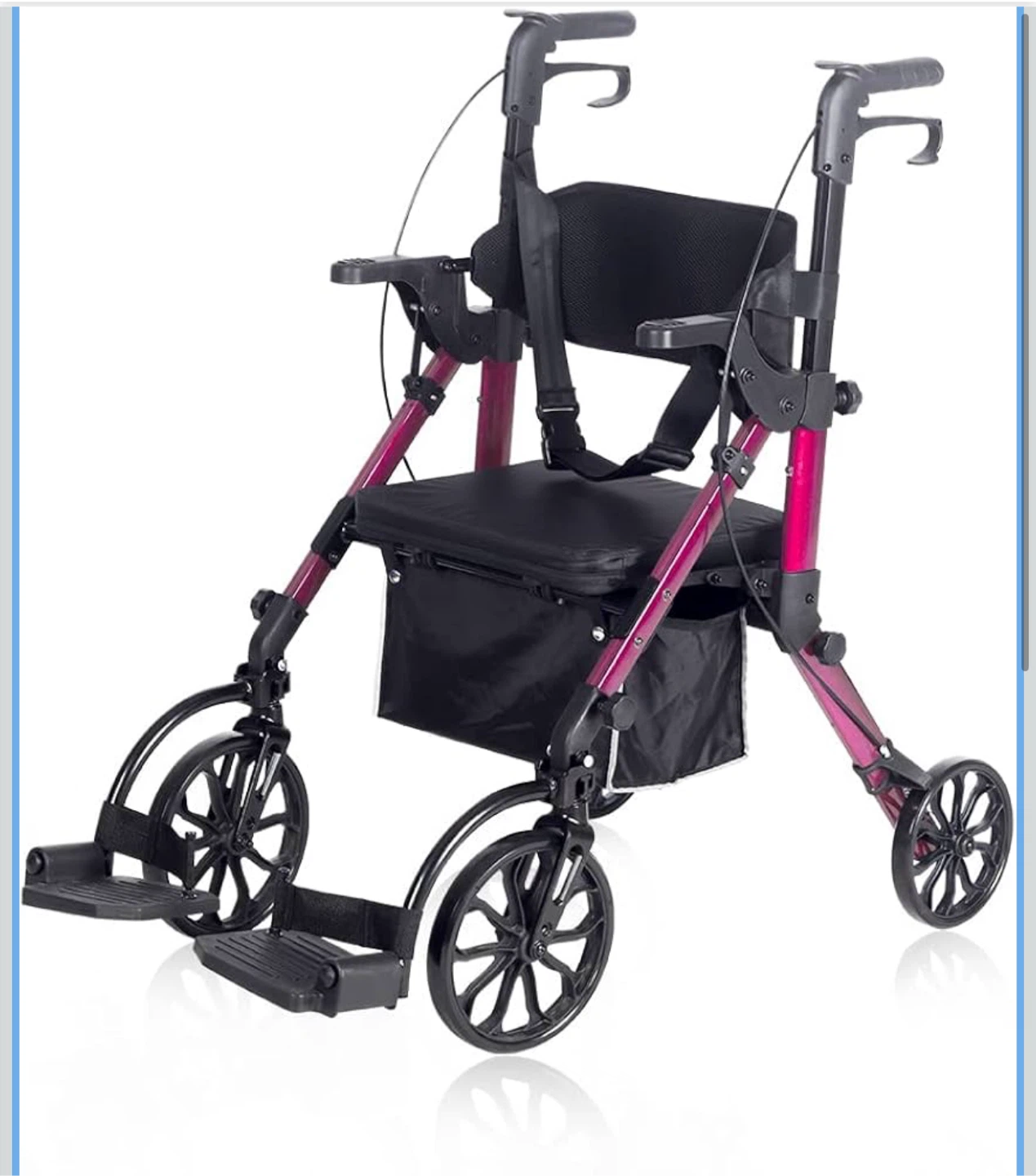 Elenker 2-in-1 Rollator Walker/Wheelchair