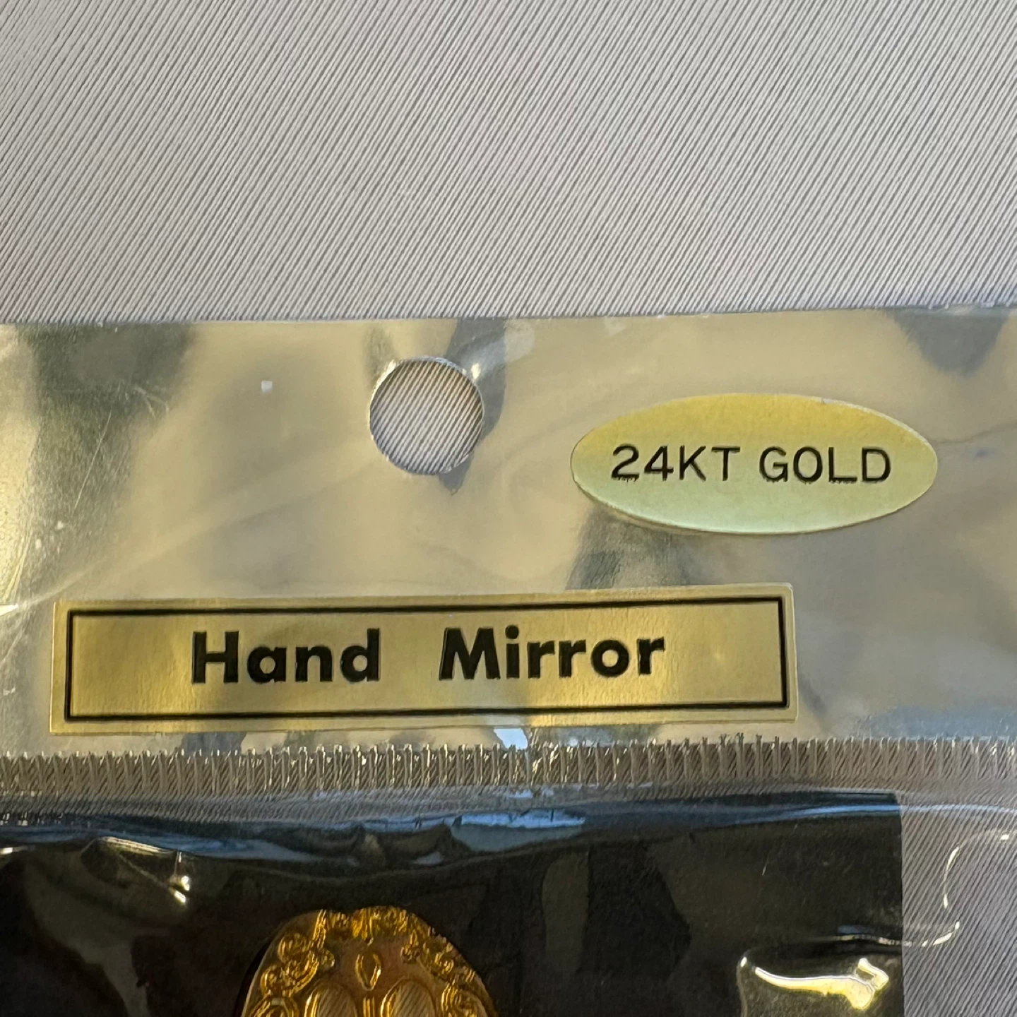 Migita Co 24k Gold Plated Handheld Mirror Japanese Geisha Temple - photo 3