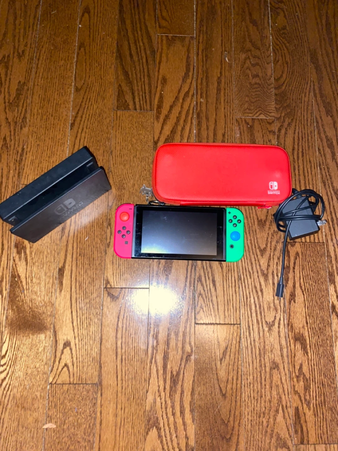 Nintendo Switch with Case and Charger