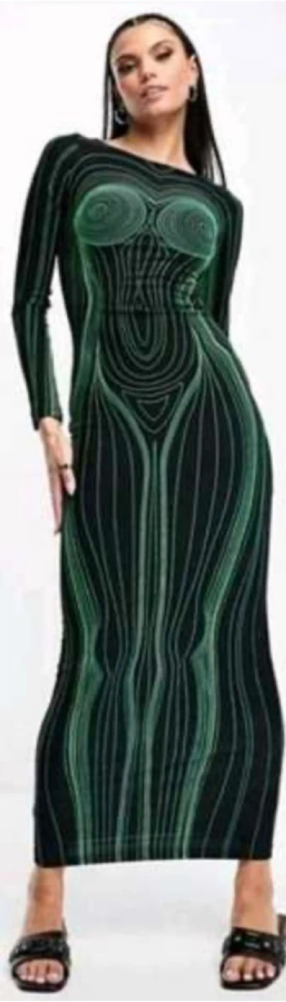 The Kript Long Sleeve Corpo Maxi Dress - Size S - photo 5