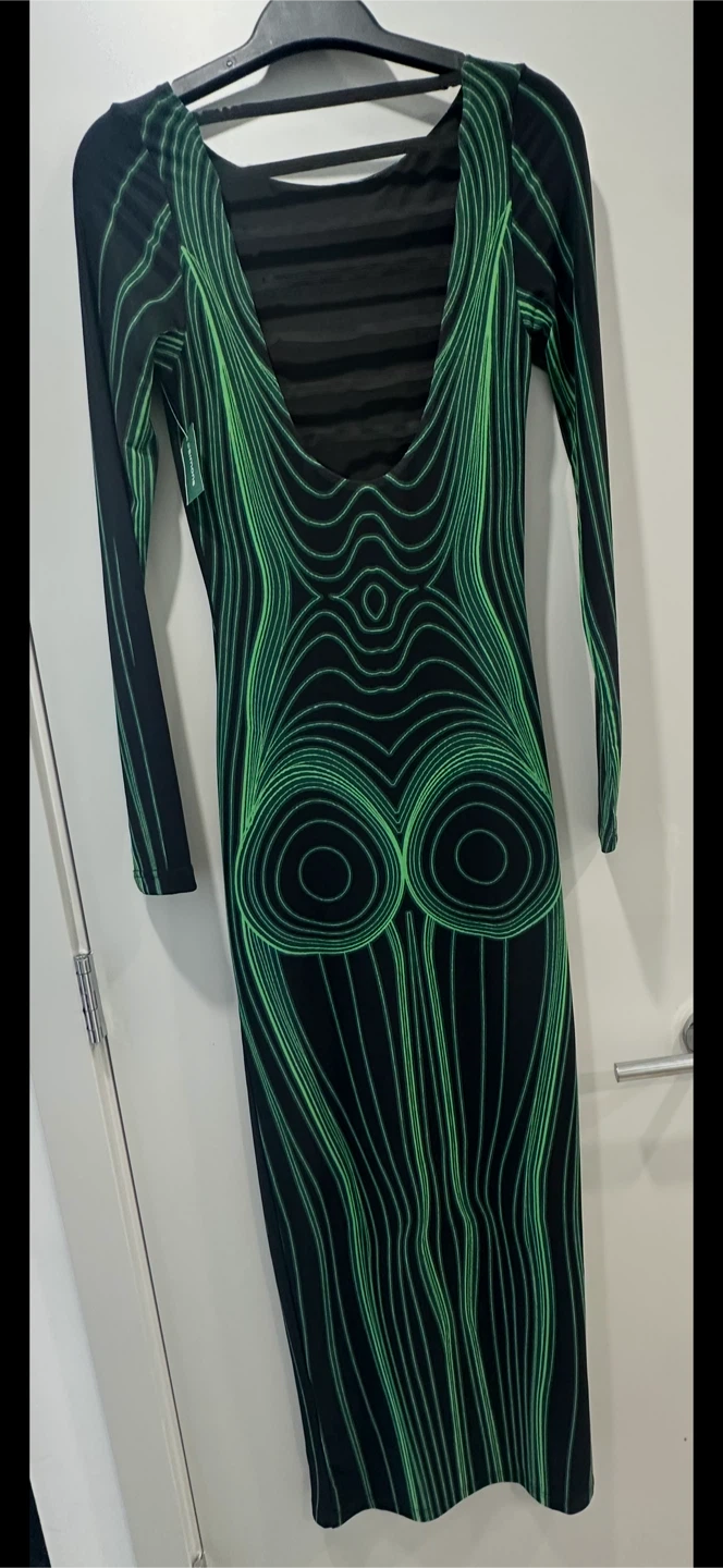 The Kript Long Sleeve Corpo Maxi Dress - Size S - photo 2