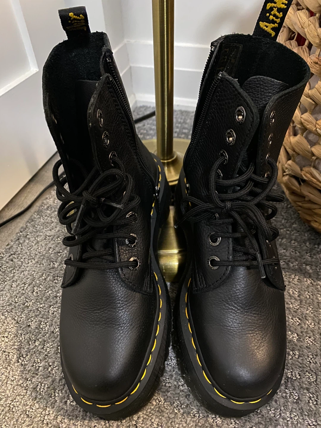 Dr. Martens Jadon III Black Leather Boots, Size 7 - photo 2