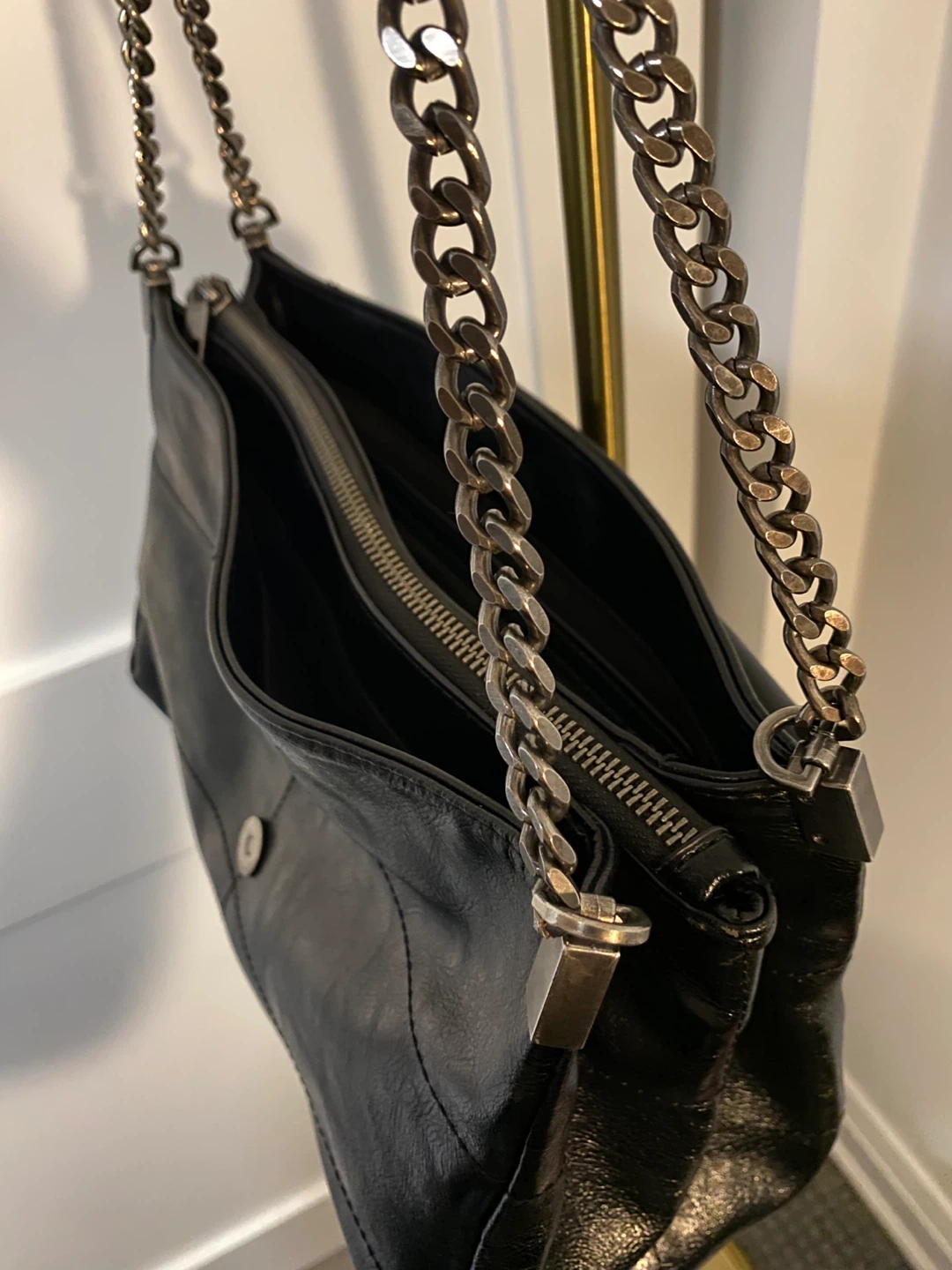 Zara Faux Leather Shoulder Bag - photo 5