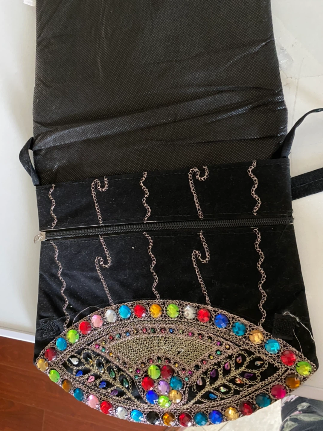Shoulder Bag with beads and embroidered - photo 4