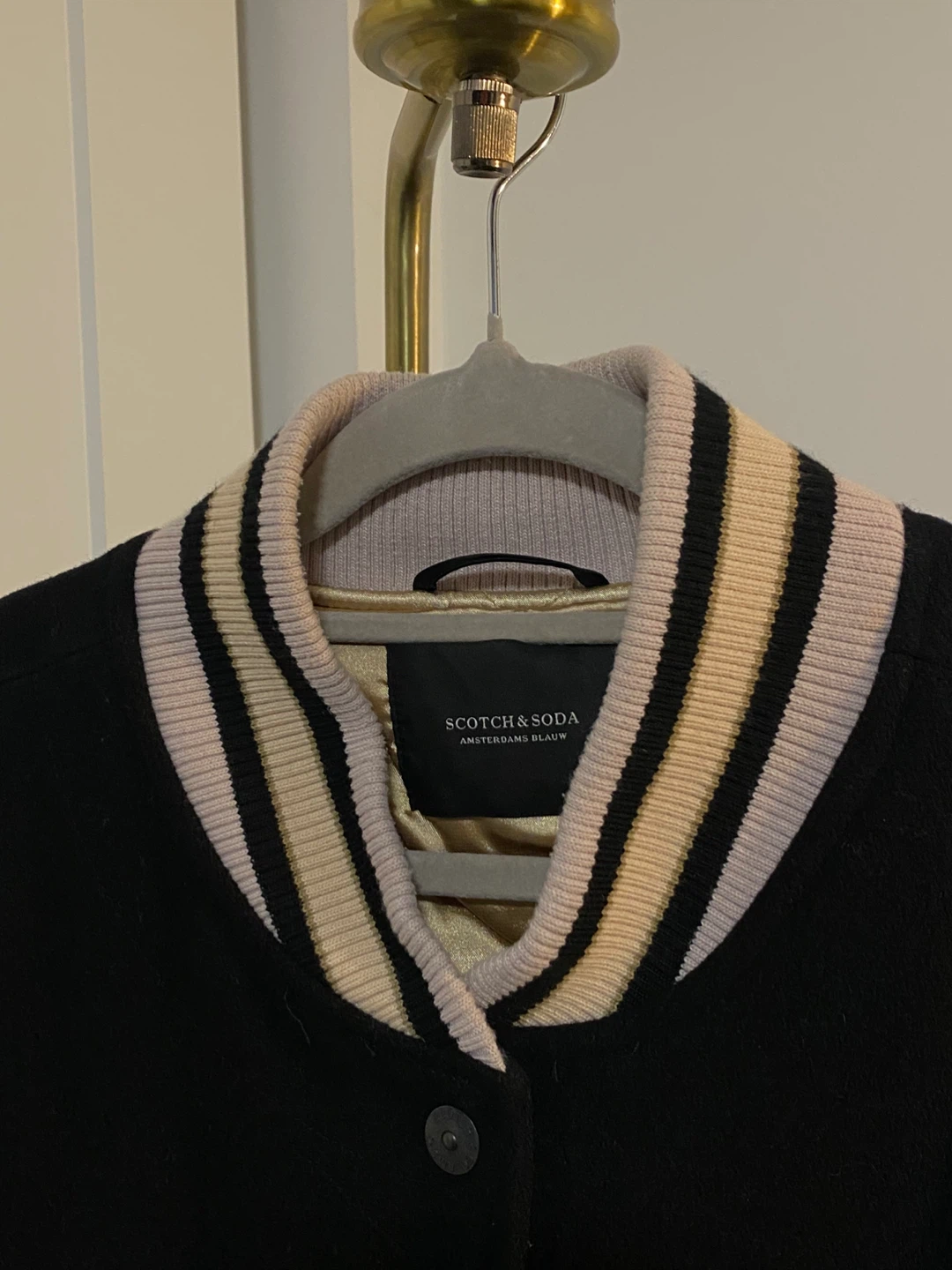Scotch & Soda Black Wool Blend Varsity Jacket - photo 4