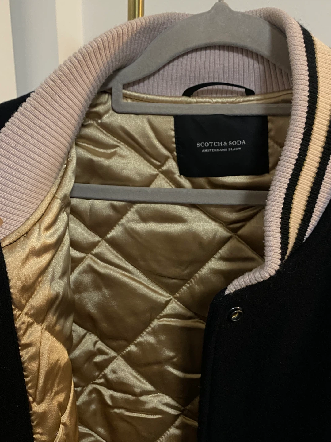 Scotch & Soda Black Wool Blend Varsity Jacket - photo 5