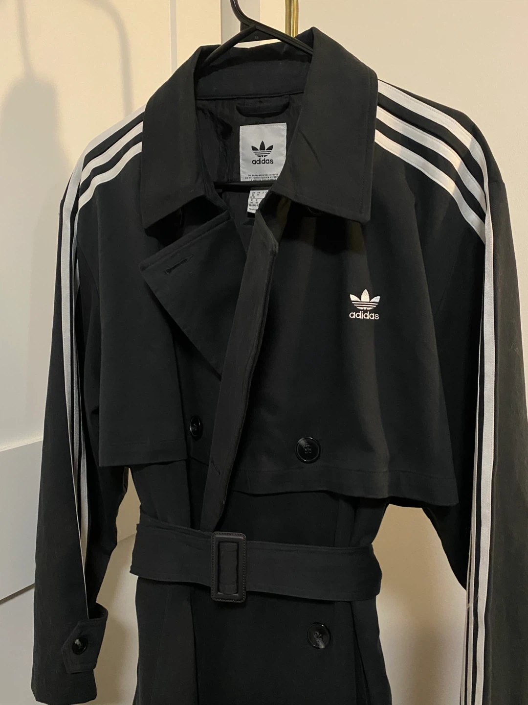 Adidas TCoat Twill Black Trench Coat - photo 3