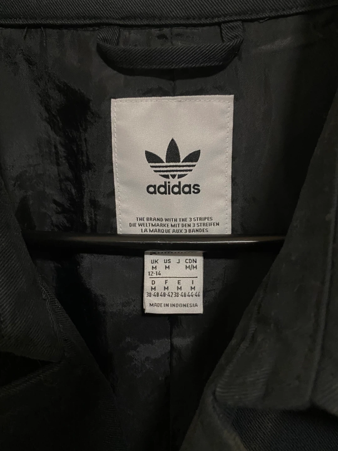 Adidas TCoat Twill Black Trench Coat - photo 5