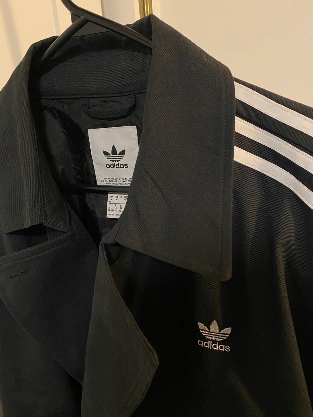 Adidas TCoat Twill Black Trench Coat - photo 4