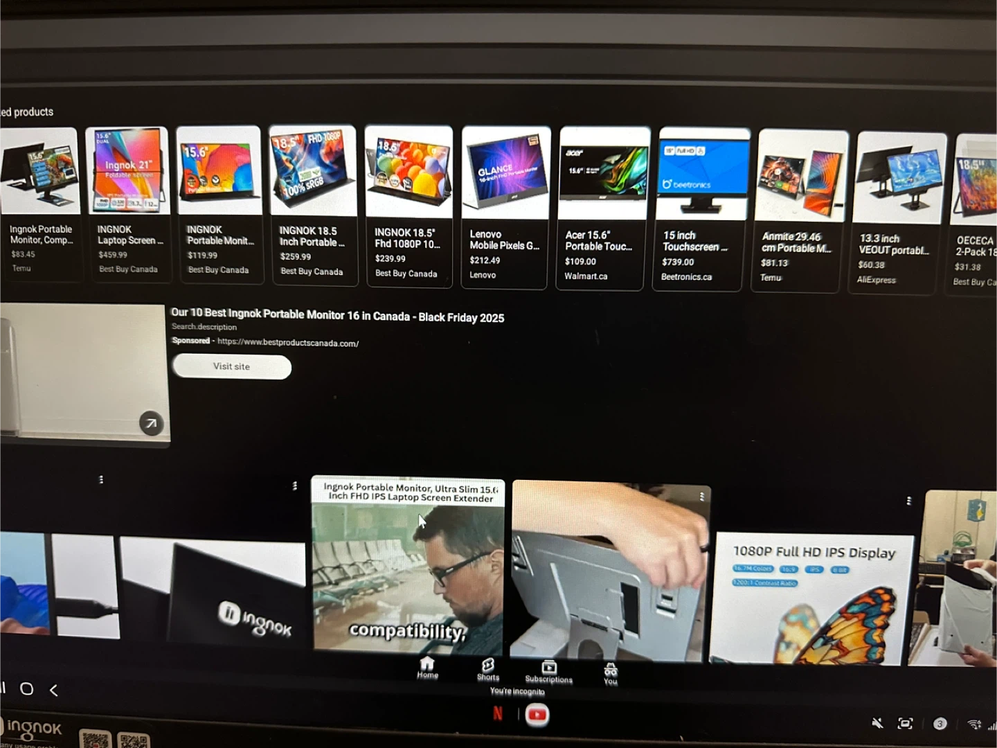 Portable Monitor 15.6 inches