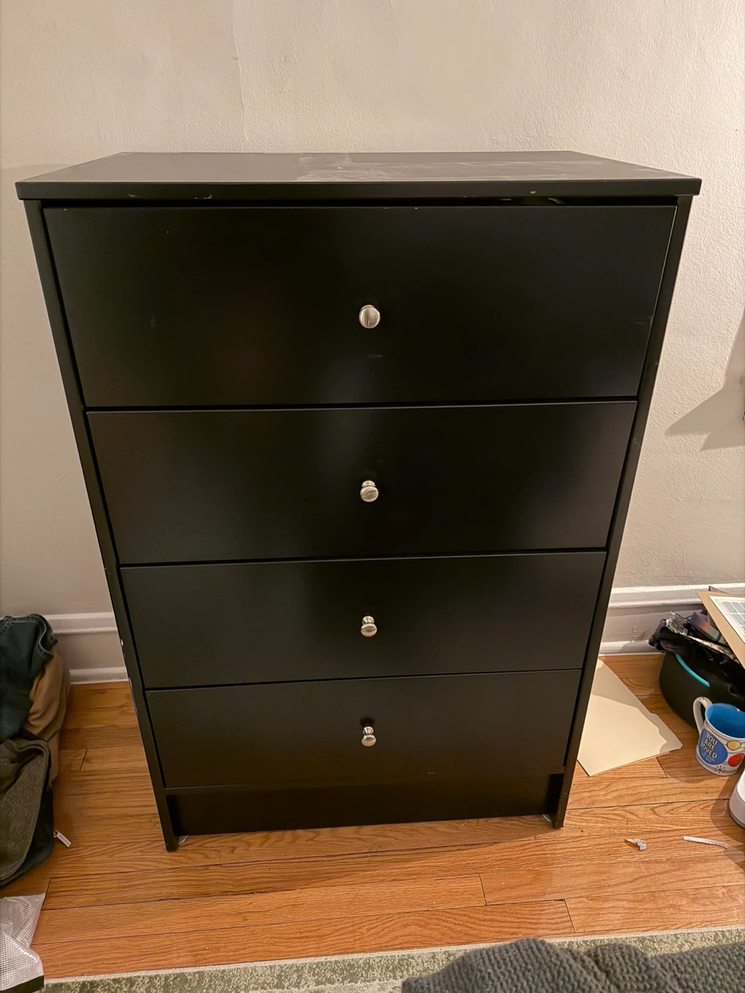 Black 4-Drawer Dresser