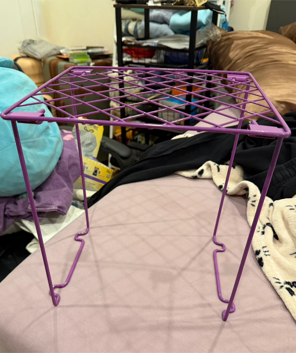 Purple Metal Wire Shelf