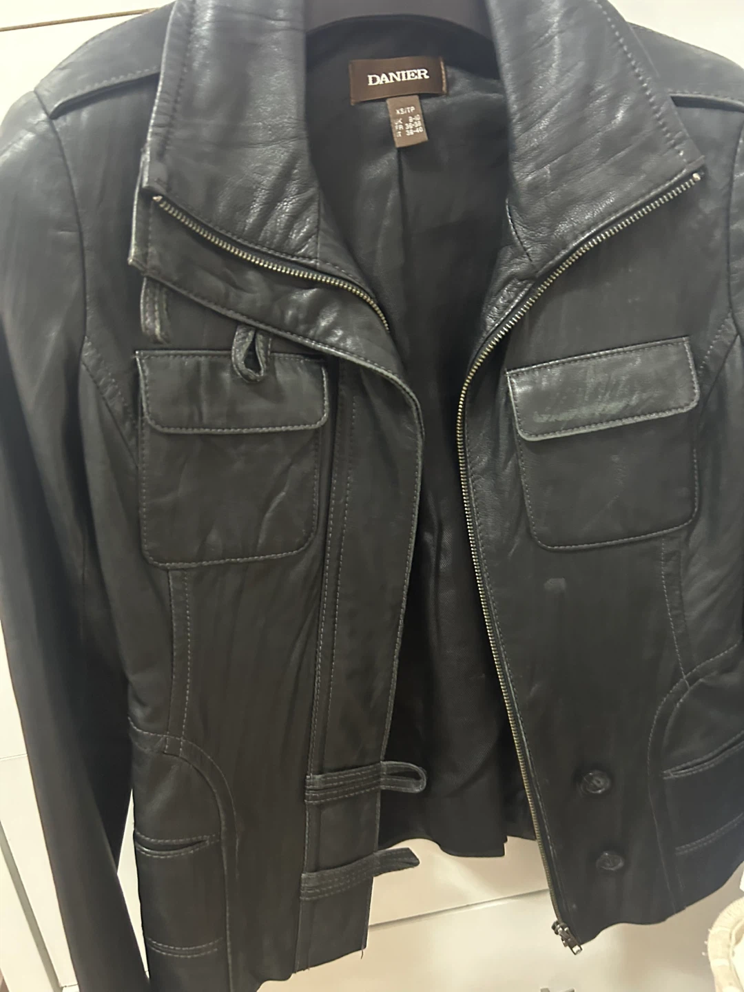 DANIER Leather Jacket - Size XS - photo 3