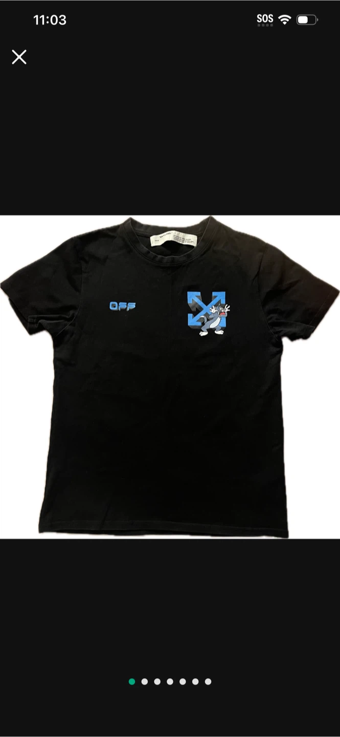 OFF-WHITE Tom and Jerry Loose Tee - Black