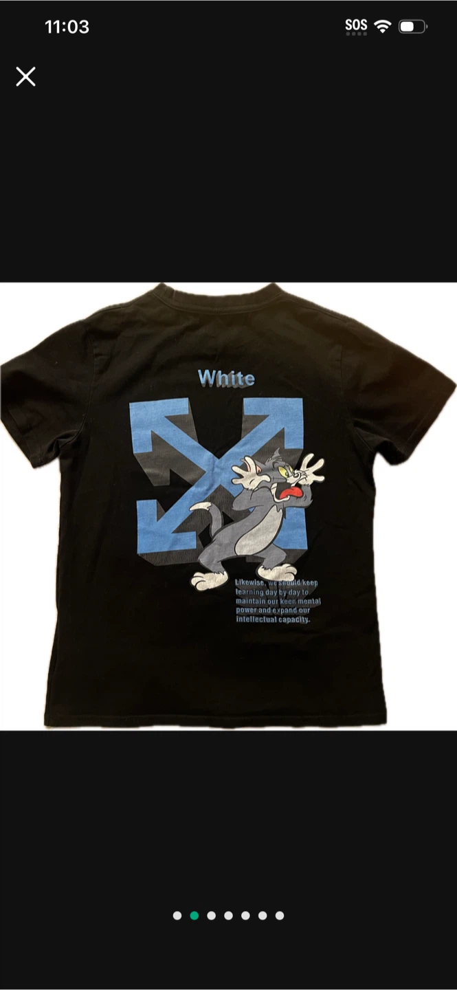 OFF-WHITE Tom and Jerry Loose Tee - Black - photo 2