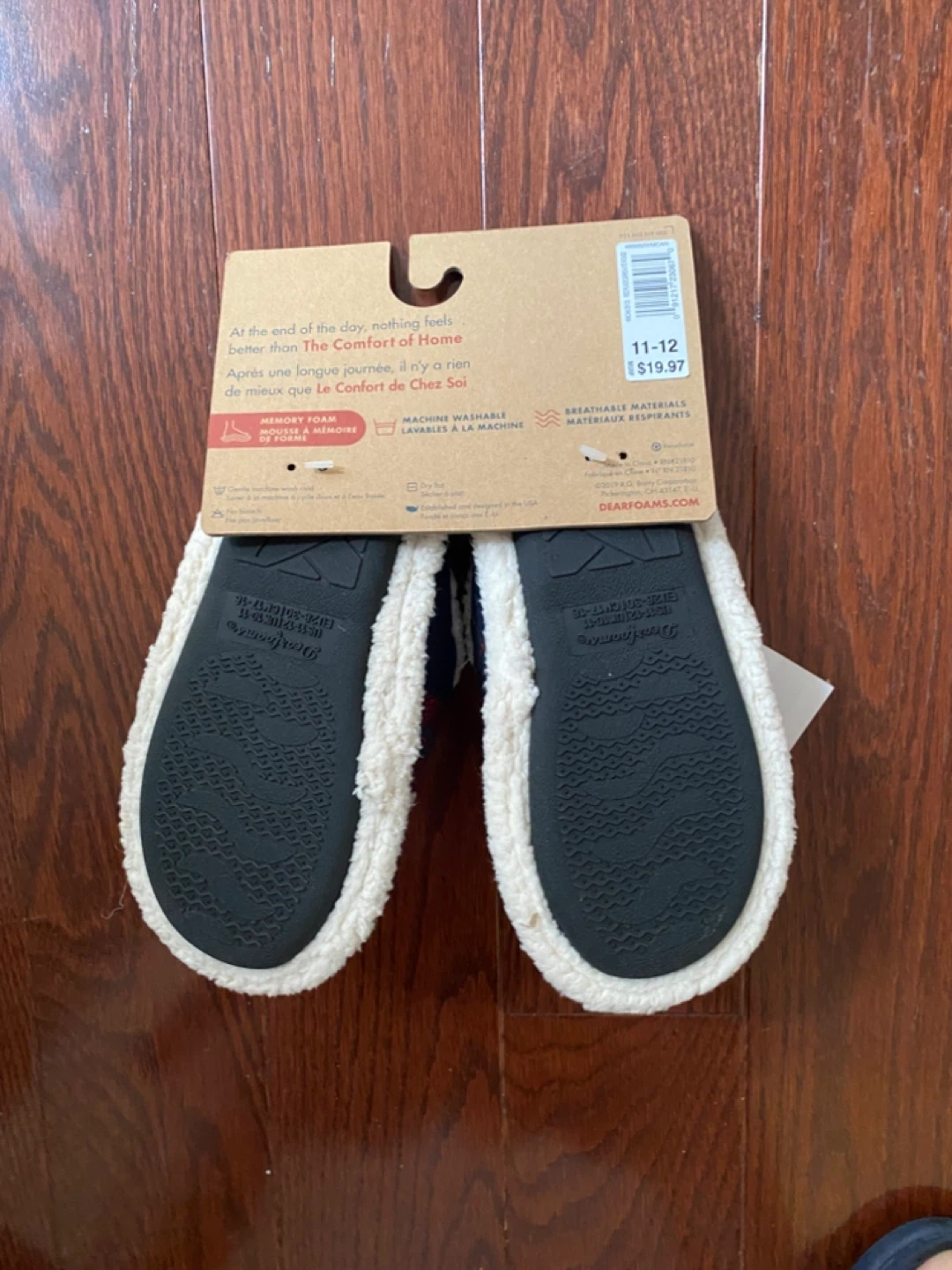 Dearfoams Lil Bear Kids' Slippers, Size 11-12, New - photo 3