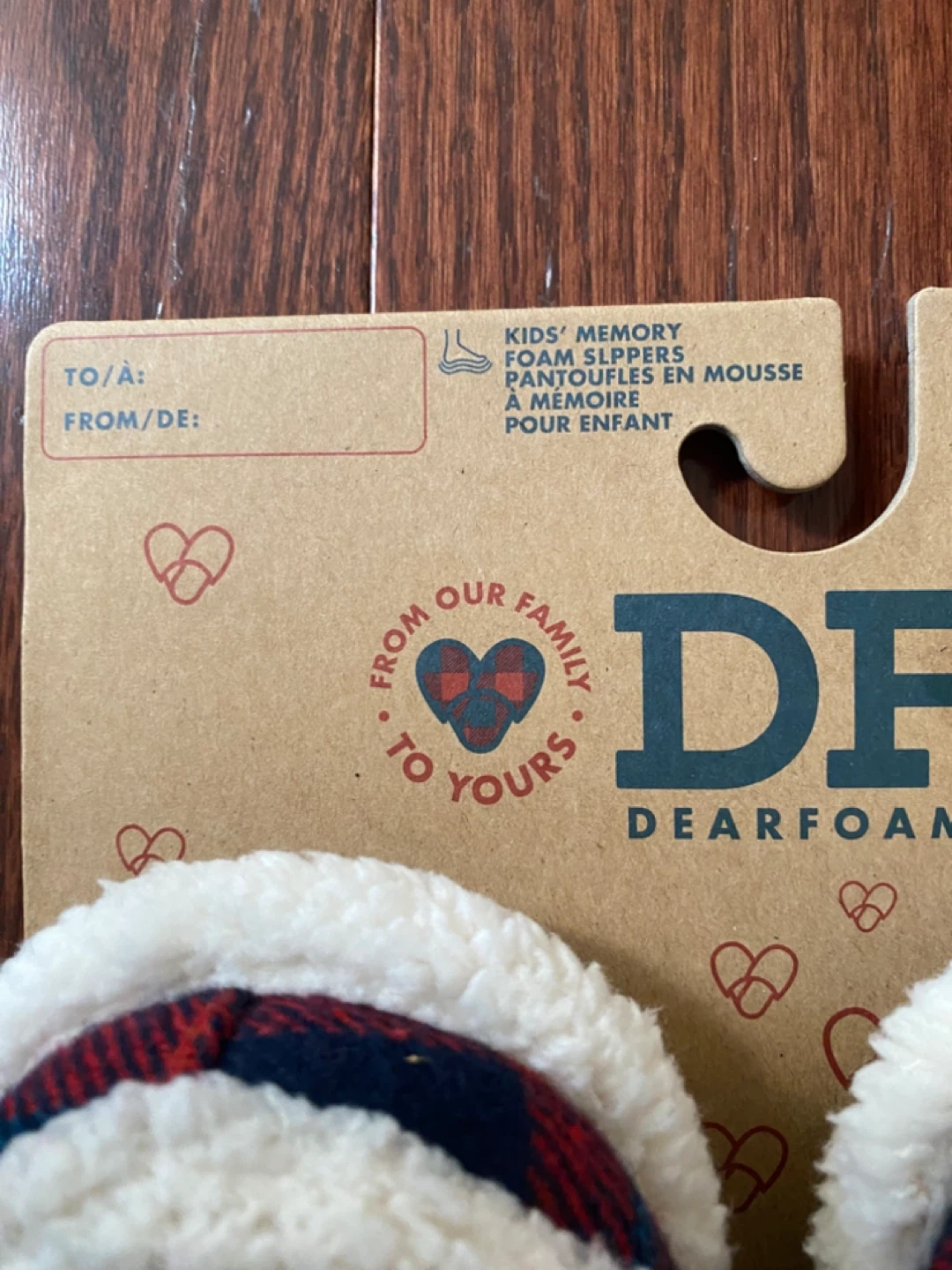 Dearfoams Lil Bear Kids' Slippers, Size 11-12, New - photo 2