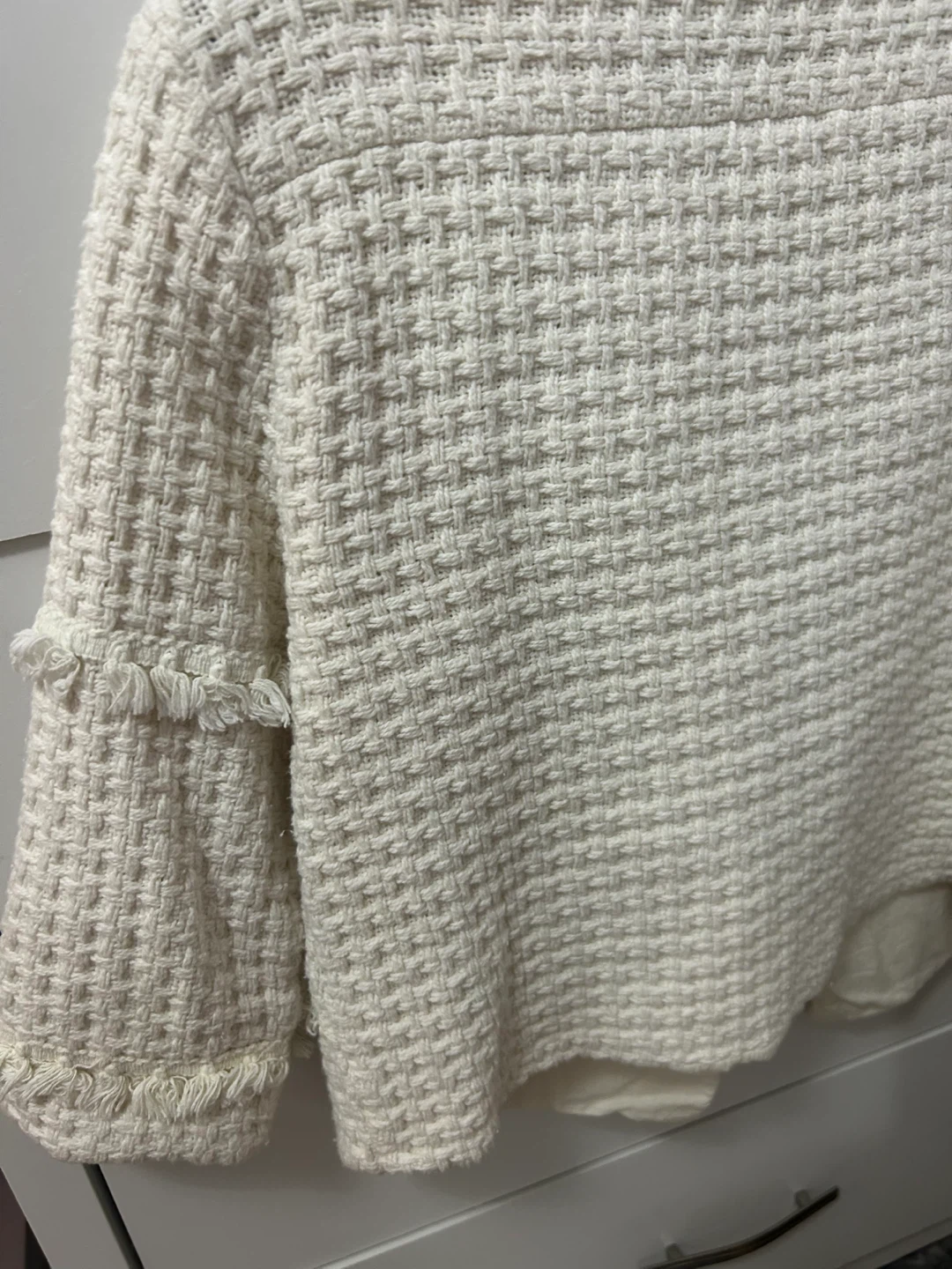 Mango Casual White Tweed Jacket - Size S - photo 5