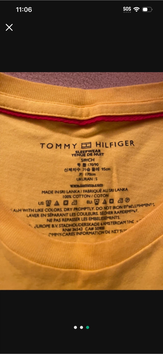 Tommy Hilfiger Yellow T-Shirt Size S - photo 3