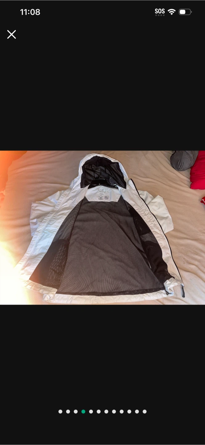 H&M White Windproof Water Repellent Jacket - Size L - photo 3