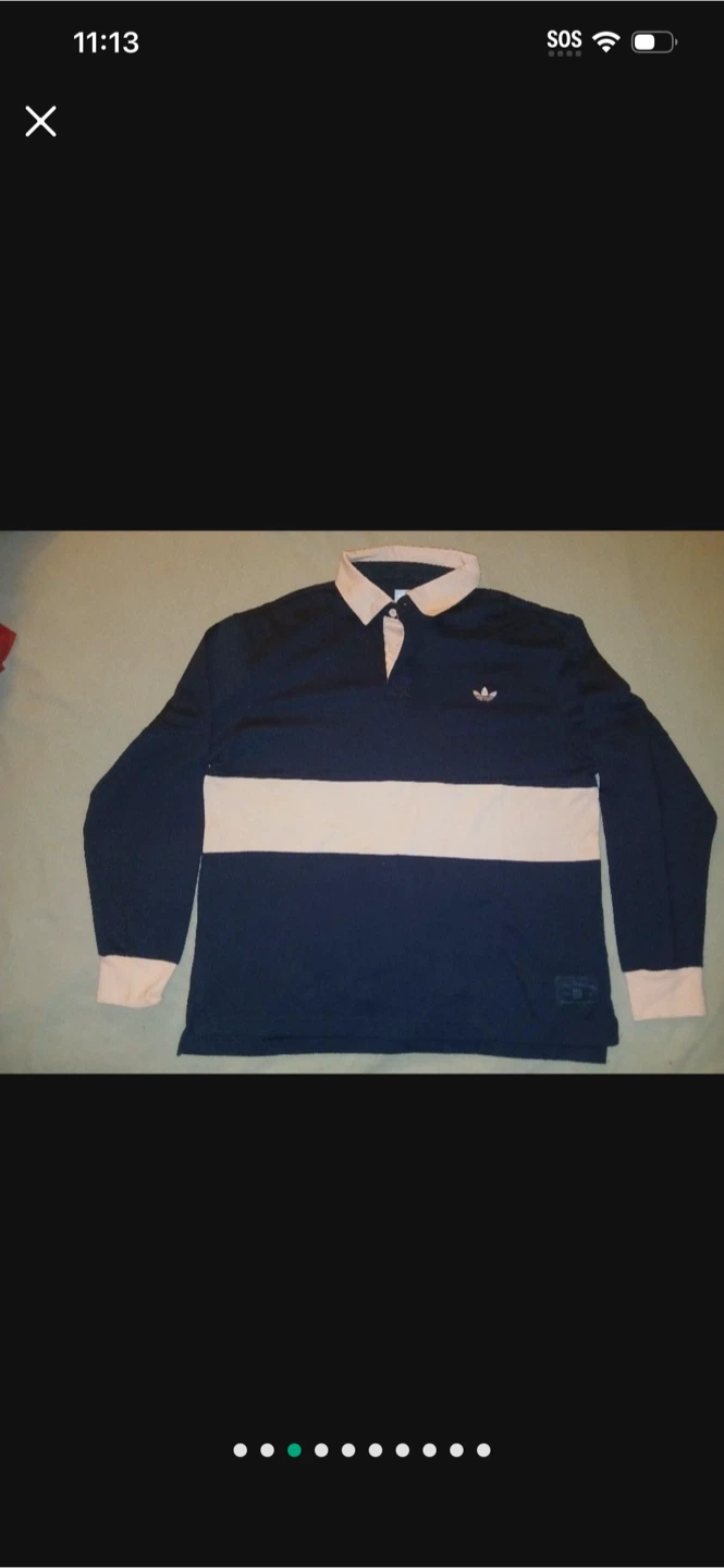 Adidas Rugby Polo Shirt - Size L - photo 3
